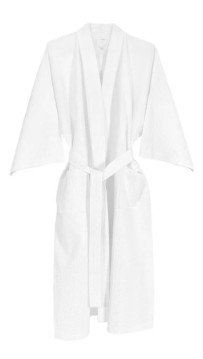 ชุดคลุมอาบน้ำ HOME LIVING STYLE WAFFLE SIZE L สี WHITE